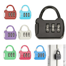 8 Pack 3 Digit Combination Padlock Set, Key Durable Metal Locks for Gym, School, Cabinet, Travel