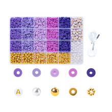 Ensemble de perles artisanales, perles-Violet Violet
