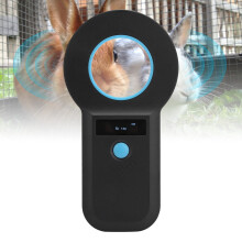Animal ID Tag Reader Portable OLED 134.2kHz Black for Dogs Cats W90B
