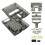 Custodia di Ricambio Trasparente per Console SNES Super NES, Colore Nero Trasparente 1