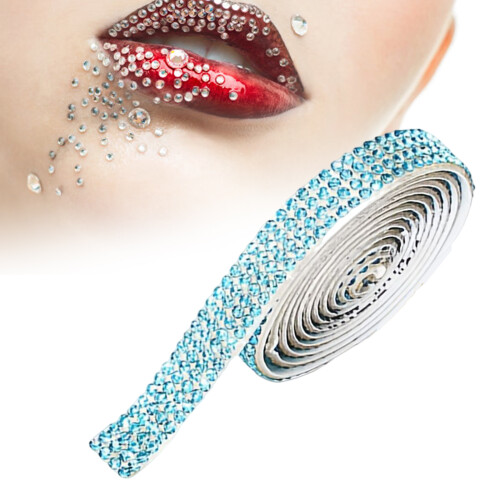 Ruban de strass autocollant en strass de 9mm de large, pour-V 1