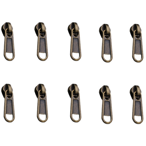 10 pièces 3 #5 # fermetures à-Non. 3 tirettes argentées 1