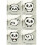 6 pièces Panda fer sur patchs-Six ensembles de combinaisons 3