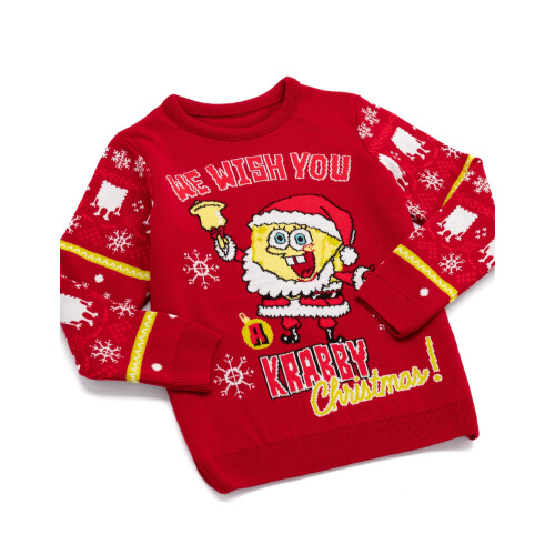 SpongeBob SquarePants SpongeBob SquarePants Christmas Jumper (Boys Red) 1