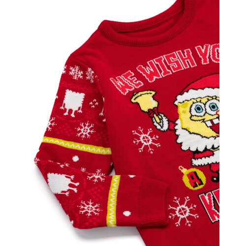 SpongeBob SquarePants SpongeBob SquarePants Christmas Jumper (Boys Red) 2