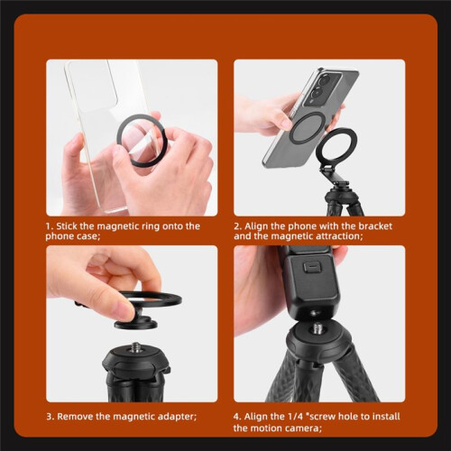 Magnetische Flexibele Octopus Statief Smartphone Magself Statief Verstelbare Selfie Houder 2