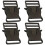 4 Pcs Metal Quick Side Release Buckles-Gun color 1