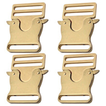 4 Pcs Metal Quick Side Release Buckles For Leather-Light golden