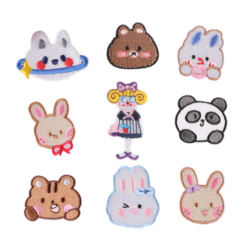 9 pièces patchs de couture Panda fer sur patchs-9 ensembles