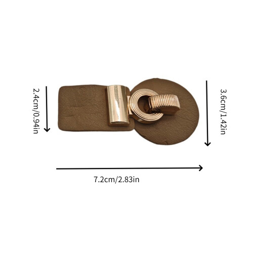 Sew On Toggles Closures with Metal Button For-  yellow 2
