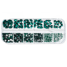 Consumabile inovatoare pentru unghii, sticlă K9 de înaltă calitate, spate plat în mai multe forme, pietre decorative din cristal ABS pentru