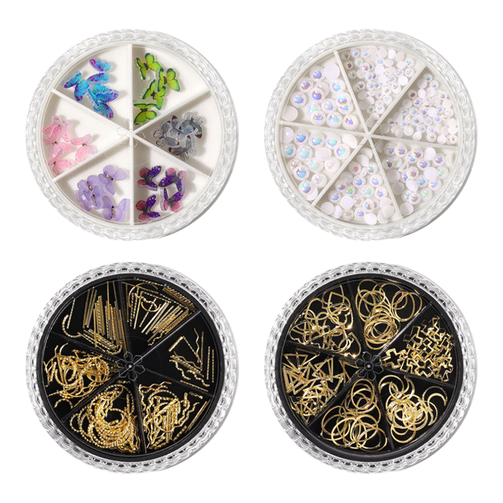 Radiant Nail Art Adornments, Multiple Shape Gem Metal Caviar for Dazzling Nail Designs, Safe Non-Toxic Materials for Safe and Stunning Manicures
