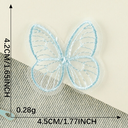 Patchs brodés papillon de dessin animé, 10-Couleur mélangée 2
