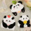 3 pièces Panda fer sur patchs appliqués patchs-3 ensembles 4