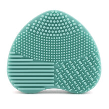 Silicone Makeup Brush Scrubber Eco Friendly Portable Washing Tool Suction Cup Integrated Fingertip Glove Design Ridged Zones For All Brush Types