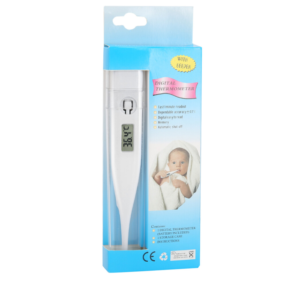 Fast & Easy Temperatures Readings Digital Thermometer LCD Screen Display Waterproof Probe for Oral Rectal Underarm Measurement For Halloween Parties
