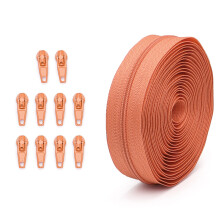 Kits de réparation de fermetures à glissière #3,-couleur orange