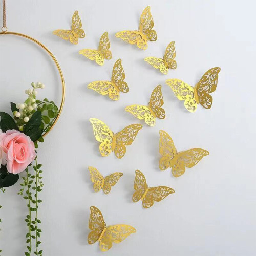 Autocollant mural papillon 3D, décorations papillon,- 2205 2