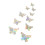 Décorations papillon 3D, sparadrap muraux papillon,- 2208 1
