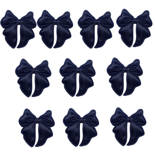 Patchs brodés de nœuds papillon, 10 pièces, couture sur-Noir