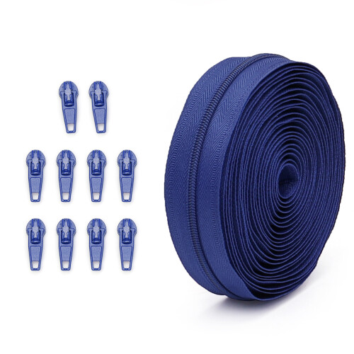 Kits de réparation de fermetures à glissière #3,-Bleu roi