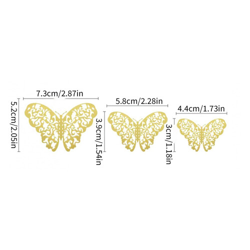 Autocollant mural papillon 3D, pour pièces, décoration de- 2210 1