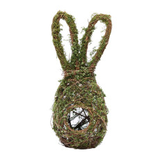 Easter Bunny Decor Artificial Rabbit Wreath Spring Festival Decorations With Pastel Elements Natural Hanging Decor For Front Door Home Holiday