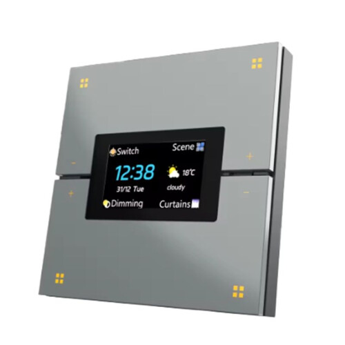 Tuya  Multifunktionell Central Kontrollpanel ZigBee Dimming  Automation Wireless Lighting Control System Grå