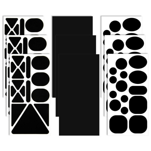 Patchs de réparation imperméables autocollants Black
