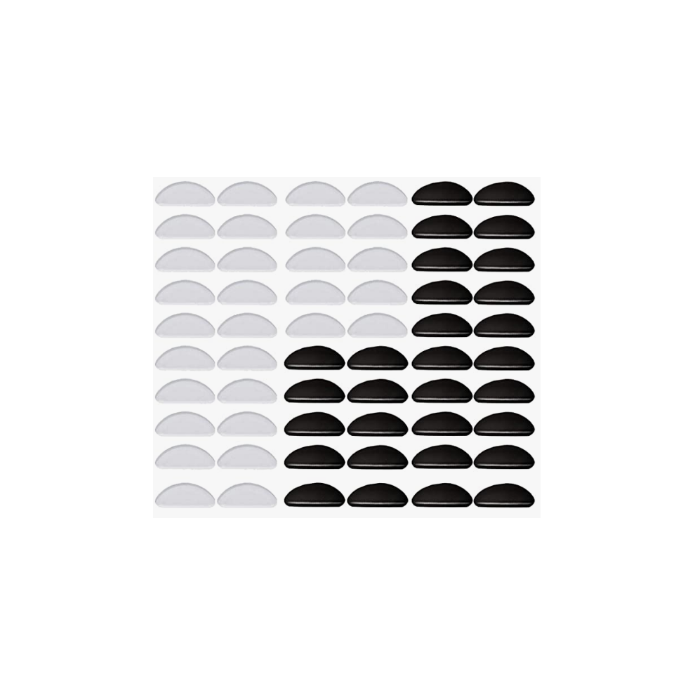 Inf Eyeglass Nose Pads Half-Moon-Shaped 30 Pairs Multicolor