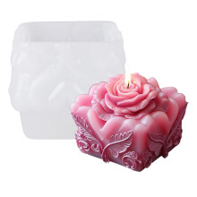 Rose Flower Shape Silicone Candle Mold for Making-Style C