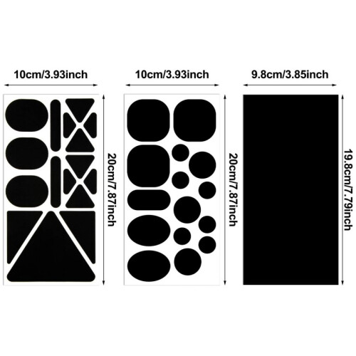 Patchs de réparation imperméables autocollants Black 2