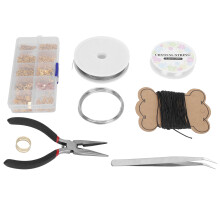 Schmuckset mit Zange, Schmuckreparaturwerkzeug und Zubehör, hochwertiges Perlenschmuck-Herstellungsmaterial, leicht zu transportieren, rostfrei,