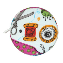 Colorful Fabric Measuring Tape 150cm Portable-Orange cloth