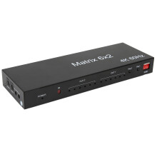 6x2 HDMI Switcher 4K@60Hz, Aluminum Alloy, Remote Control