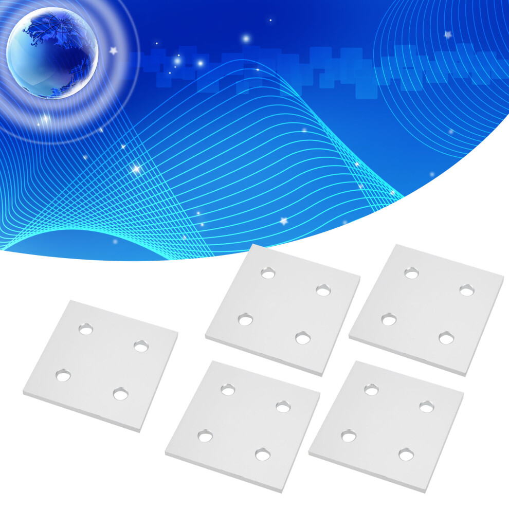 5Pcs Aluminum 4-Hole Vertical Connecting Plates For 6060/8040 Profiles 5031379242802