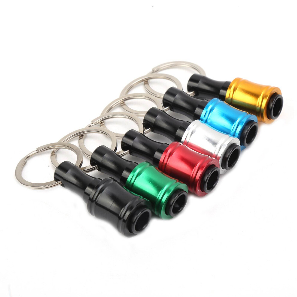 6Pcs Aluminum Alloy Hex Bit Holder Keychain Extension For Drill 8391379243276