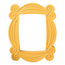 Peephole Frame Yellow Wooden Photo Frame for Door 25.5x20.5x1.5 Cm TV Show Decor