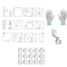 15 Pcs Frees Motion Quilting Template Ruler Acrylic Quilting