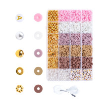 Klei kralen DIY kralen set ronde spacer-Bruin systeem Bruin s