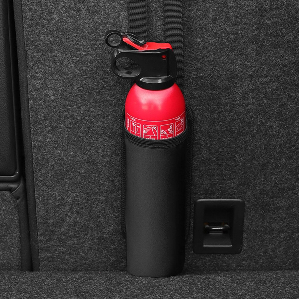 Car Fire Extinguisher Holder With Cup Storage, Quick Access Universal Vehicle Mount For Headrest 9382693366399