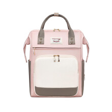 Multifunctional Fashion Changing Backpack, Large Capacity, Removable Bottle Bags Pram Hooks Pink