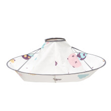 Capa de corte de cabelo infantil, confortável e transparente, leve e dobrável, estilo guarda-chuva, ideal para crianças.