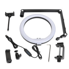 Adjustable Brightness Levels Ring Light Dimmable LED Studio Light USB Power Source Flicker Free Soft Lighting For Makeup Video Calls Vlogging Content