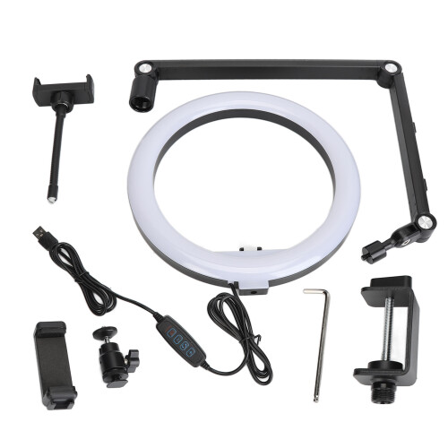Adjustable Brightness Levels Ring Light Dimmable LED Studio Light USB Power Source Flicker Free Soft Lighting For Makeup Video Calls Vlogging Content