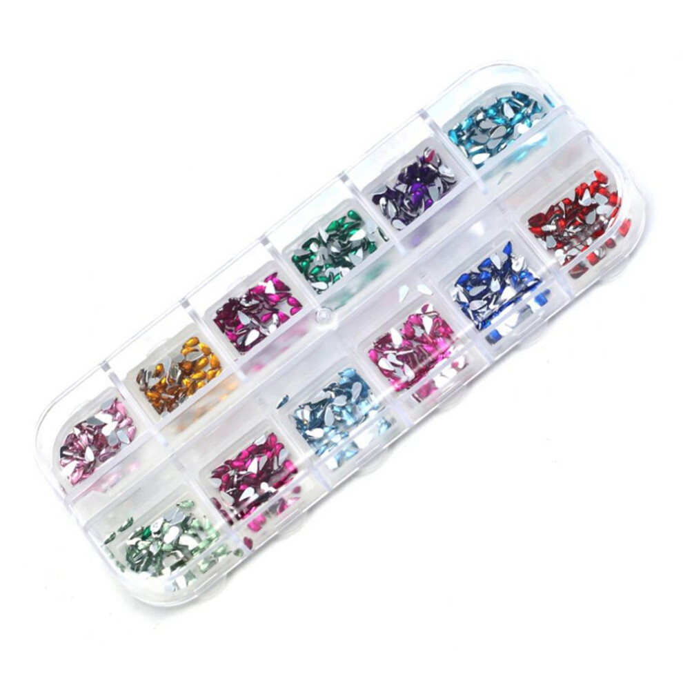3D Flatback Horse Eye Rhinestones Multi Size Sparkly Nail Art Kit With Flower Nail Stickers Curved Tweezers And Nail Brush For Creative Manicures And