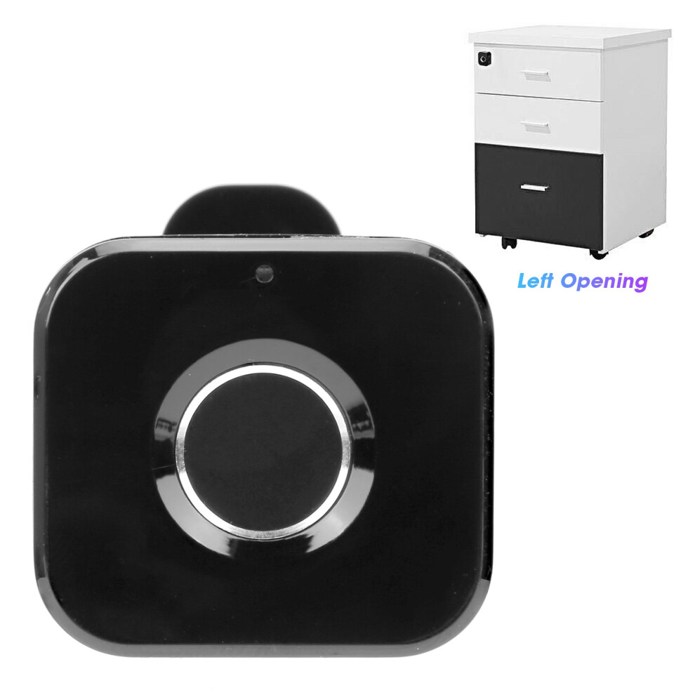 Black Abs Fingerprint Lock For Cabinets, 20 Fingerprints, Rechargeable Battery 8341379251603
