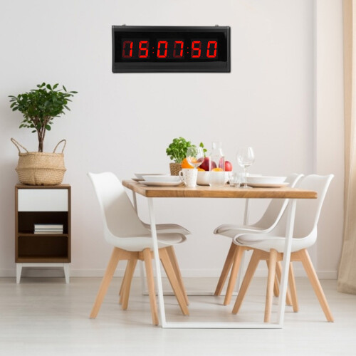 Fitness Timer with Stopwatch and Countdown Timer Functions, Large Display Digital Wall Clock with Remote Control Memory Function for Office Bedroom 2