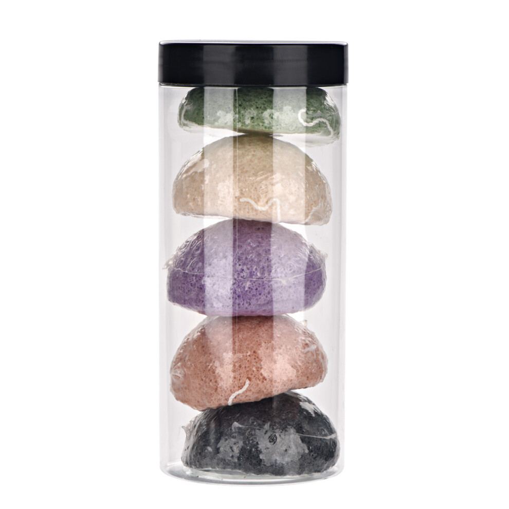 Konjac Sponge Gentle Exfoliating Sensitive Skin Deep Cleansing Plant Extract Facial Tool Eco Friendly Hypoallergenic Facial Cleansing Sponge Set