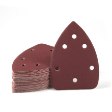 Detail Sander Sandpaper 30 Pcs, 6Hole 400 Grit HookandLoop For Metal Woodworking Grinding Polishing